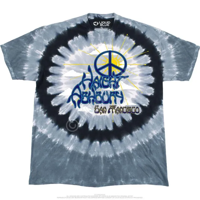 Liquid Blue TShirt Men Haight Ashbury Peace TShirt