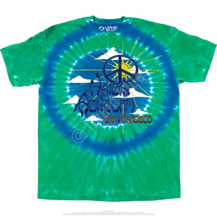 Liquid Blue TShirt Men Haight Ashbury Peace TShirt