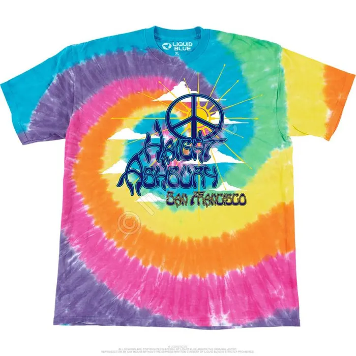 Liquid Blue TShirt Men Haight Ashbury Peace TShirt