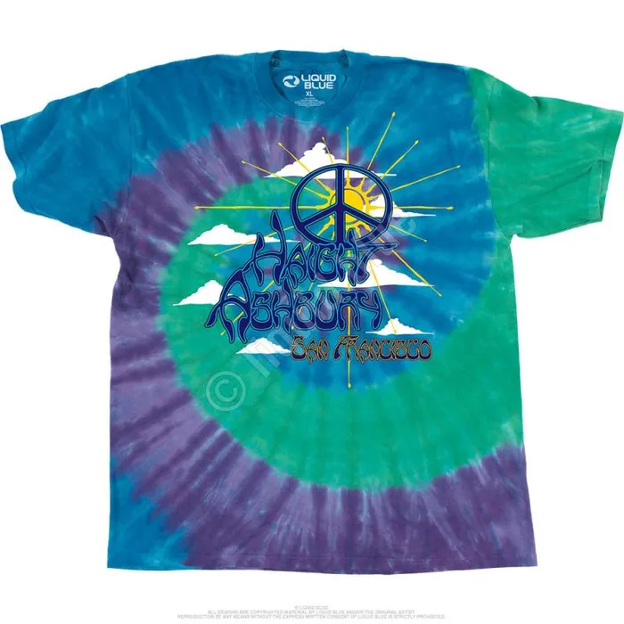 Liquid Blue TShirt Men Haight Ashbury Peace TShirt