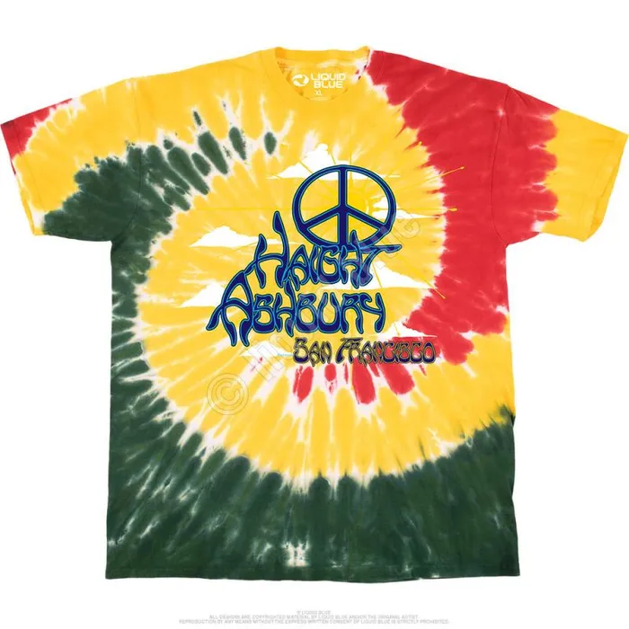 Liquid Blue TShirt Men Haight Ashbury Peace TShirt