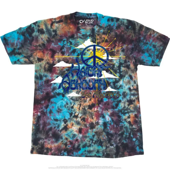 Liquid Blue TShirt Men Haight Ashbury Peace TShirt