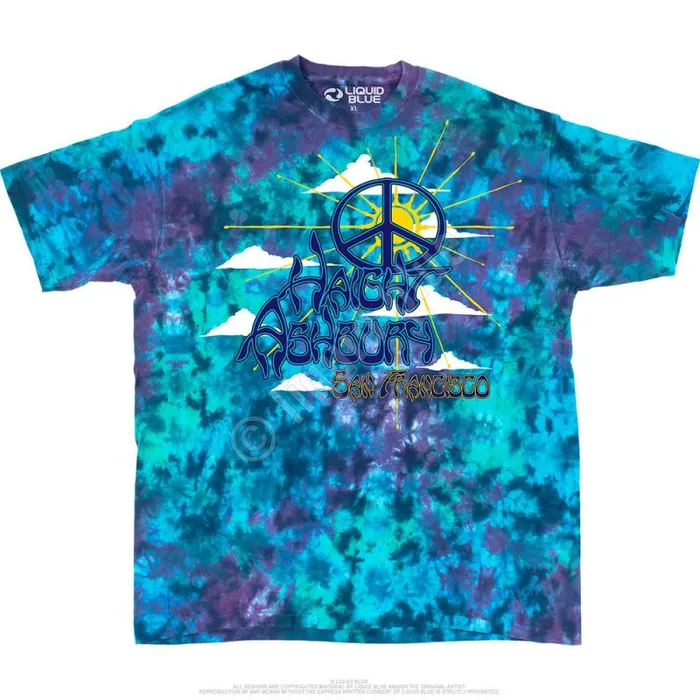 Liquid Blue TShirt Men Haight Ashbury Peace TShirt