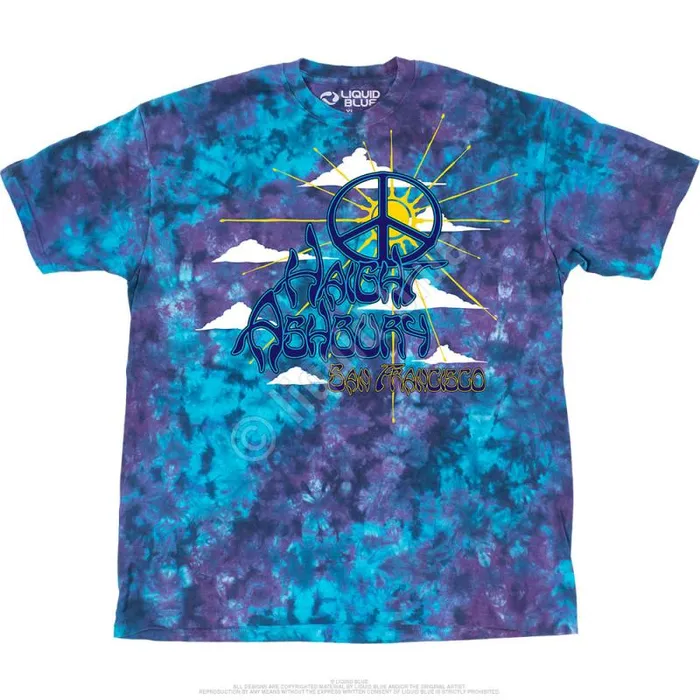 Liquid Blue TShirt Men Haight Ashbury Peace TShirt