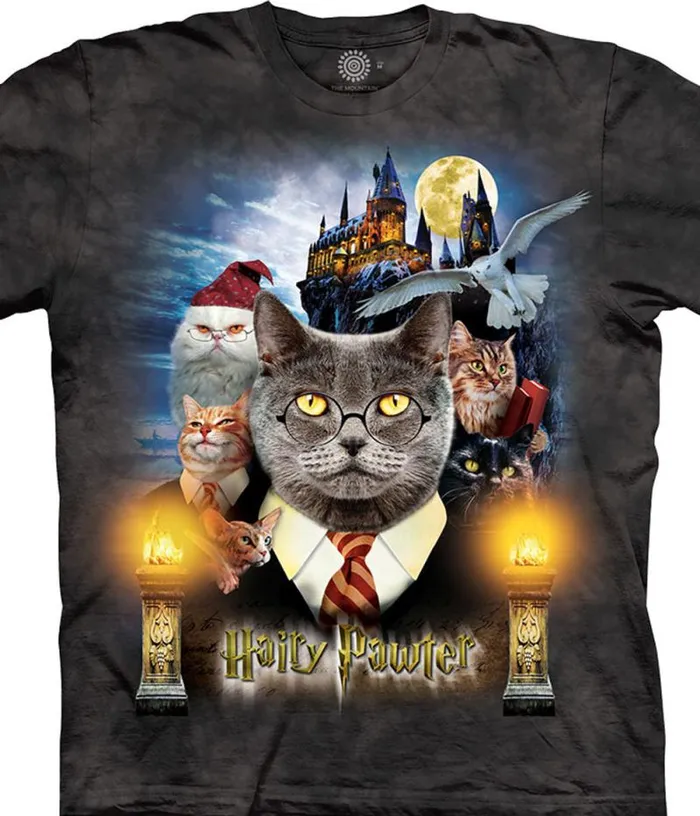 Liquid Blue TShirt Men Hairy Pawter Classic Cotton TShirt