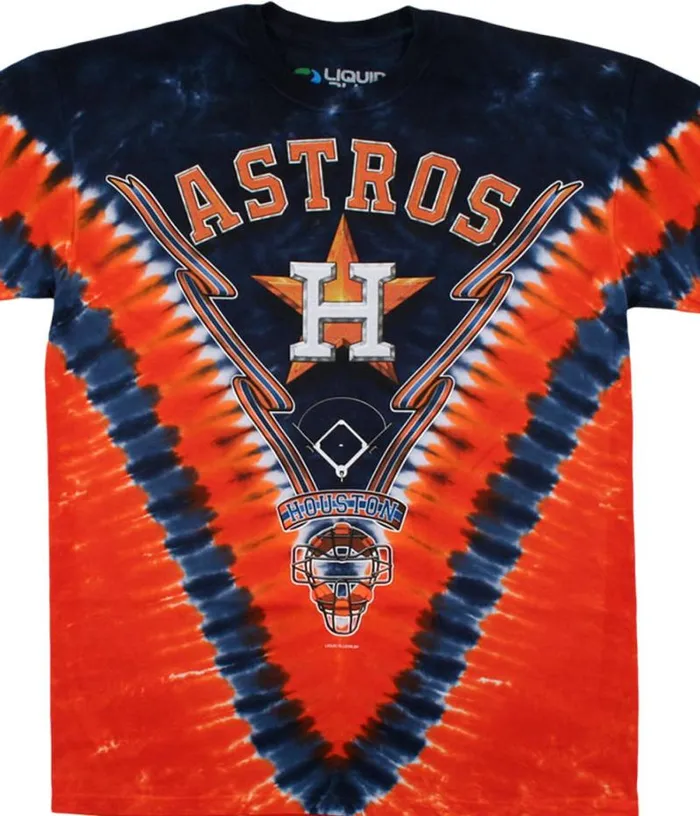 Liquid Blue TShirt Men Houston Astros V TieDye TShirt