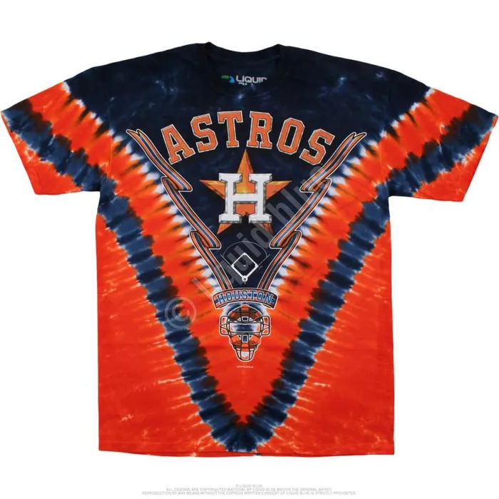 Liquid Blue TShirt Men Houston Astros V TieDye TShirt