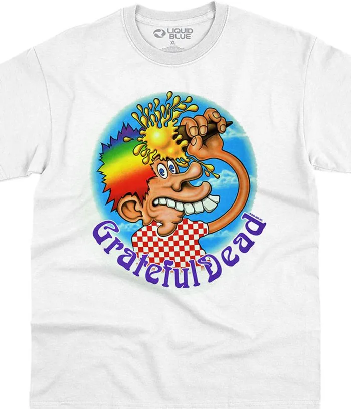 Liquid Blue TShirt Men Ice Cream Cone Kid White TShirt