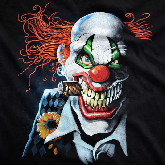 Liquid Blue TShirt Men Joker Clown Black TShirt