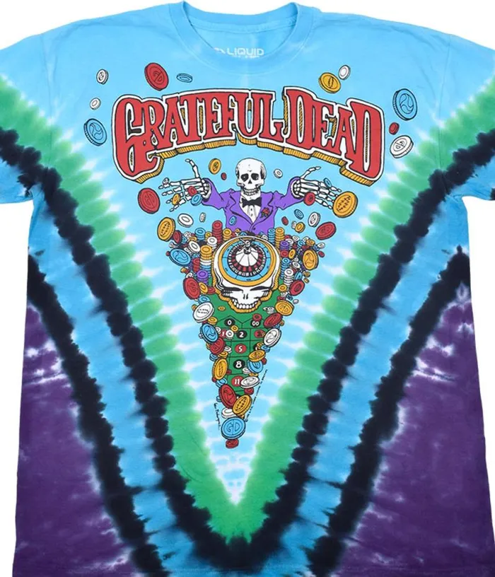 Liquid Blue TShirt Men Laughing Bones TieDye TShirt