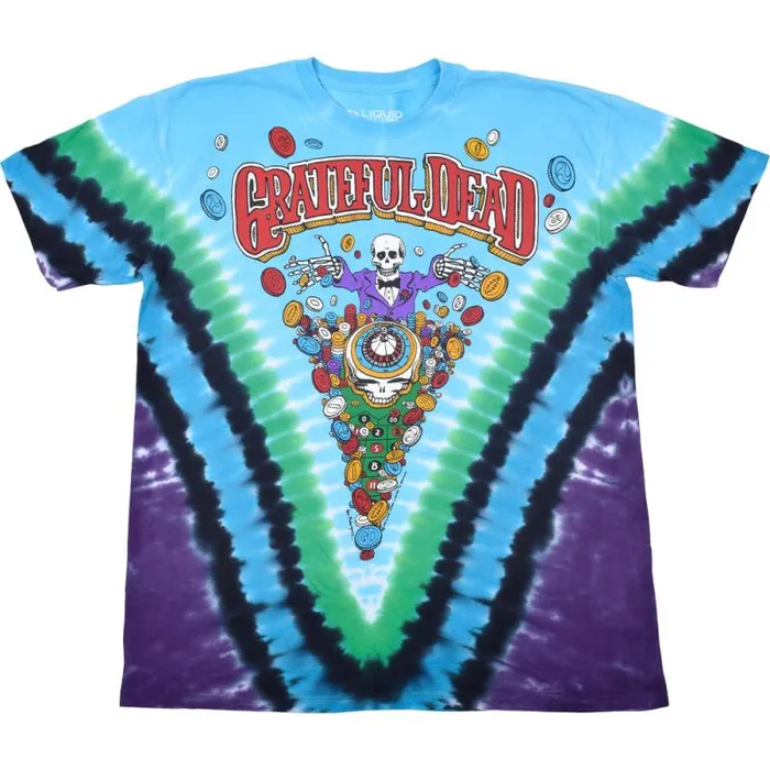 Liquid Blue TShirt Men Laughing Bones TieDye TShirt