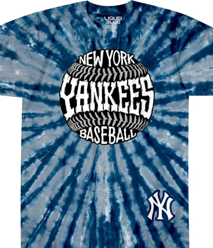Liquid Blue TShirt Men New York Yankees Burst TieDye TShirt
