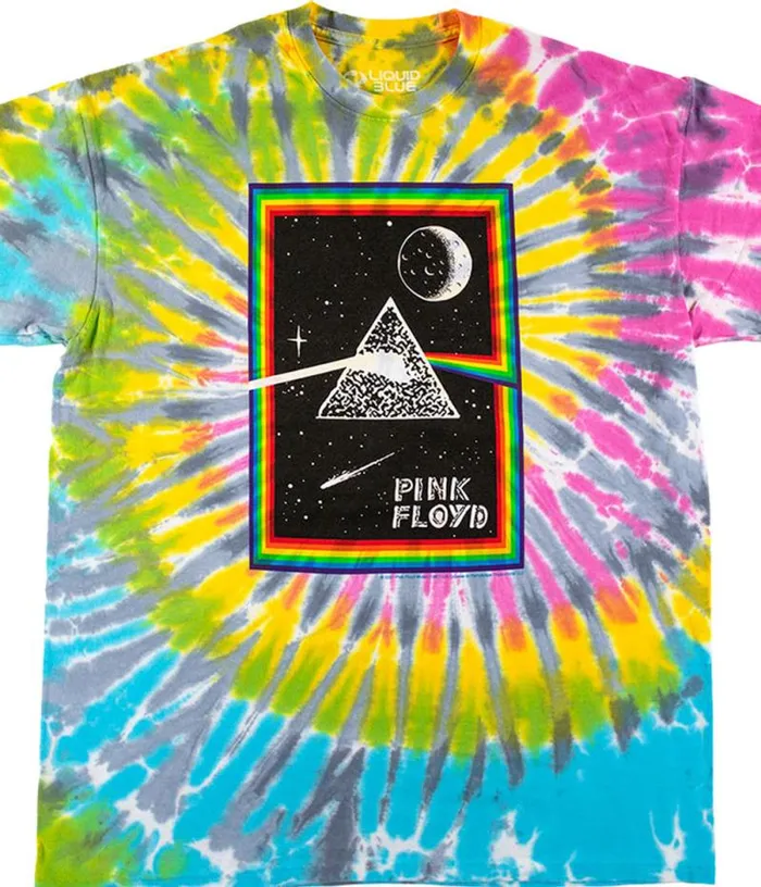Liquid Blue TShirt Men Prism Moon TieDye TShirt