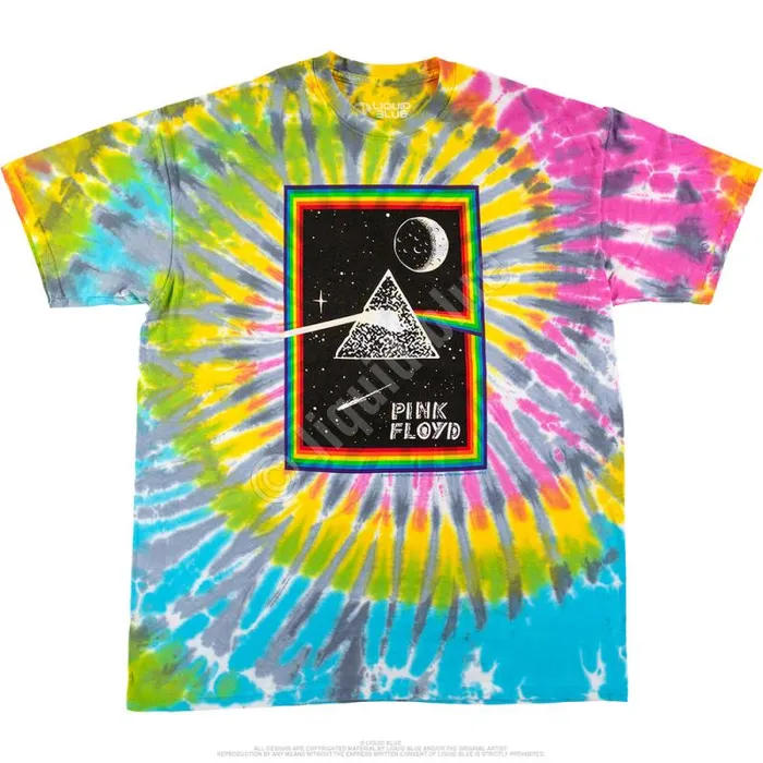 Liquid Blue TShirt Men Prism Moon TieDye TShirt