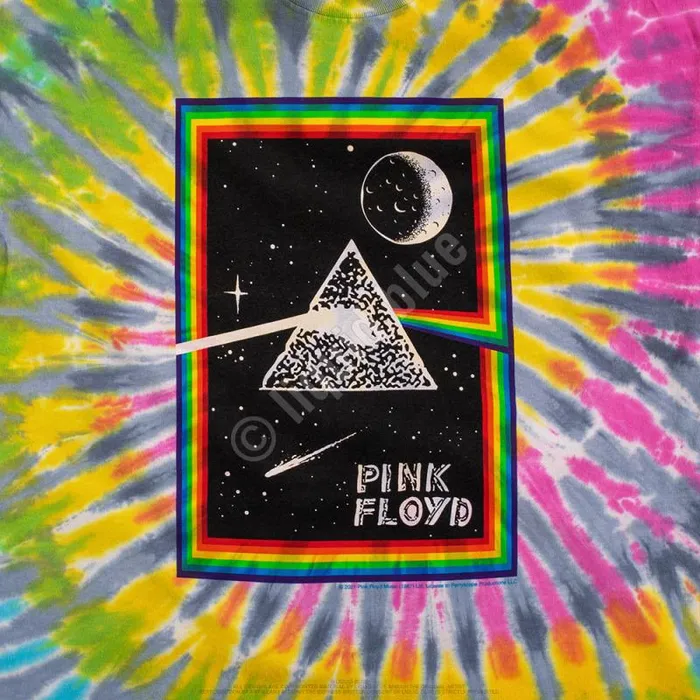 Liquid Blue TShirt Men Prism Moon TieDye TShirt