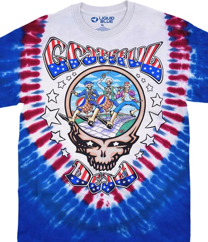 Liquid Blue TShirt Men Revolutionary Dead TieDye TShirt