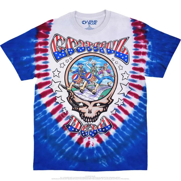 Liquid Blue TShirt Men Revolutionary Dead TieDye TShirt