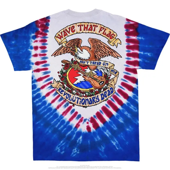 Liquid Blue TShirt Men Revolutionary Dead TieDye TShirt