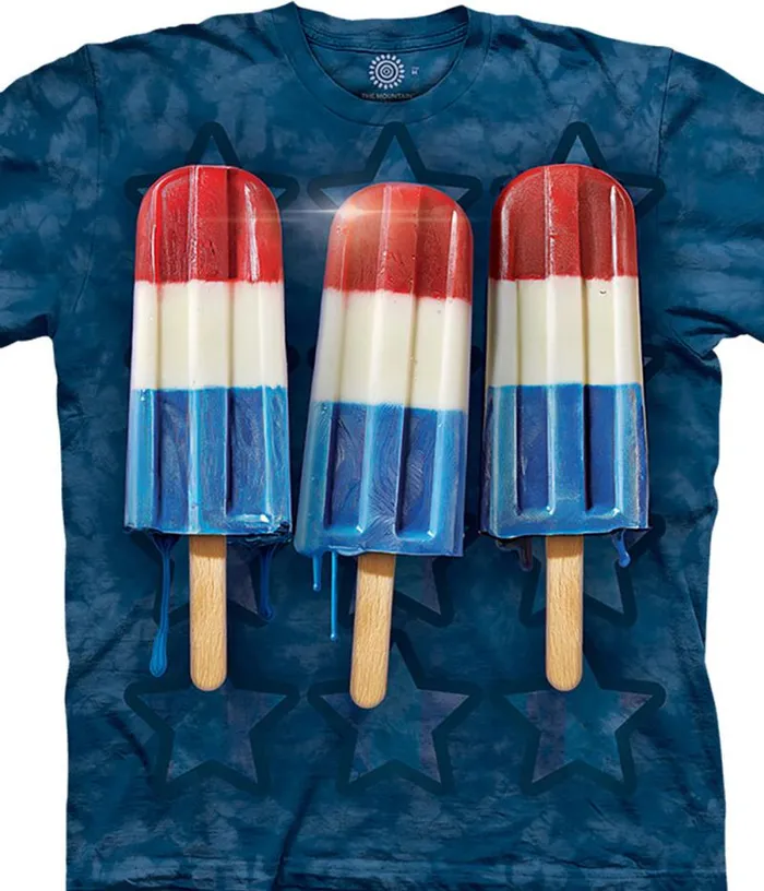 Liquid Blue TShirt Men Rocket Pop Classic Cotton TShirt
