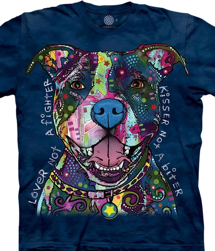Liquid Blue TShirt Men Russo Kisser Classic Cotton TShirt