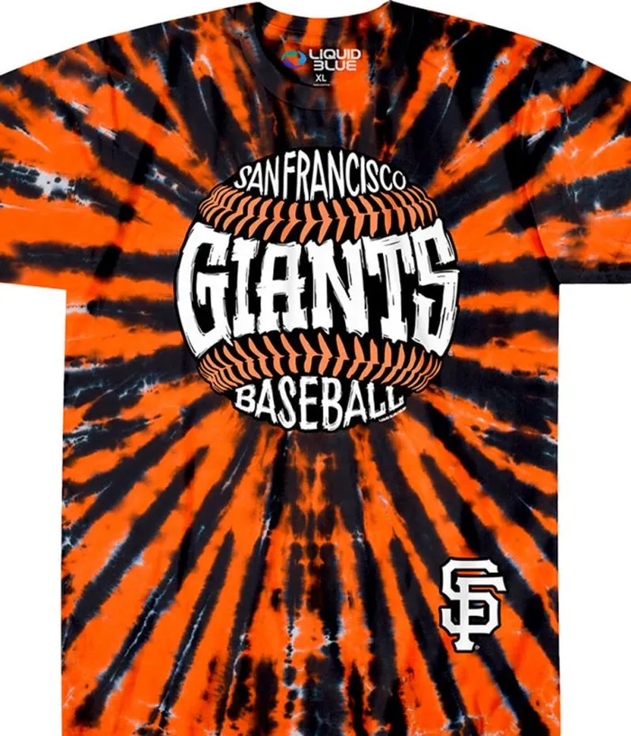Liquid Blue TShirt Men San Francisco Giants Burst TieDye TShirt