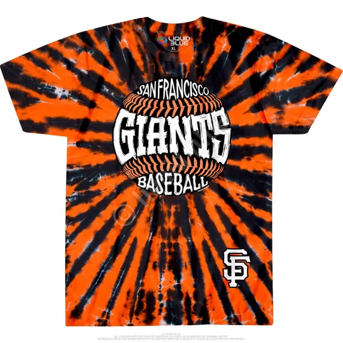 Liquid Blue TShirt Men San Francisco Giants Burst TieDye TShirt