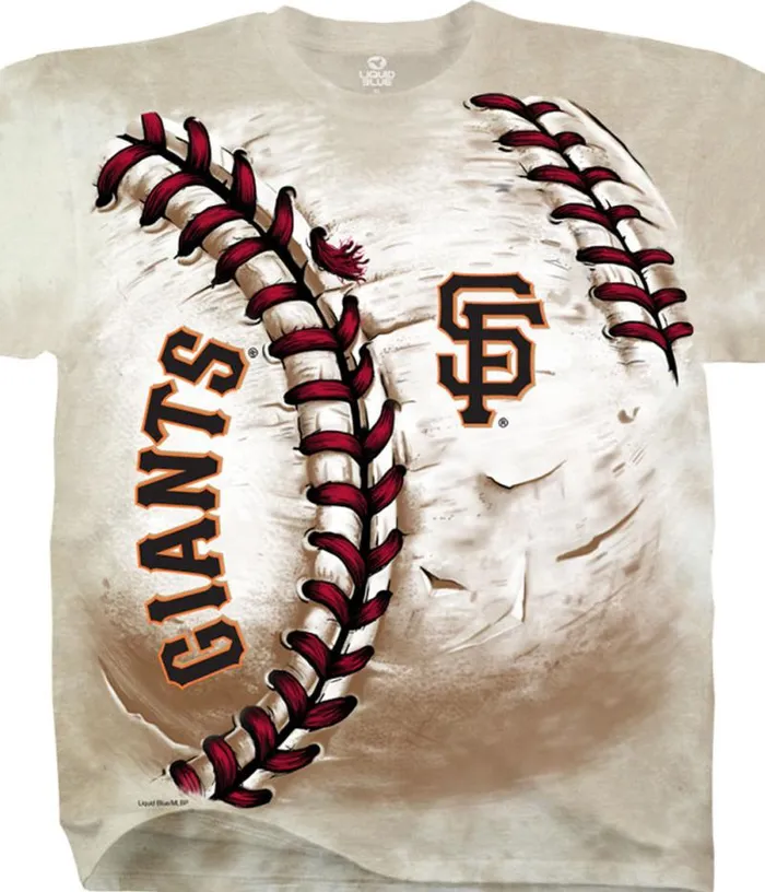 Liquid Blue TShirt Men San Francisco Giants Hardball TieDye TShirt