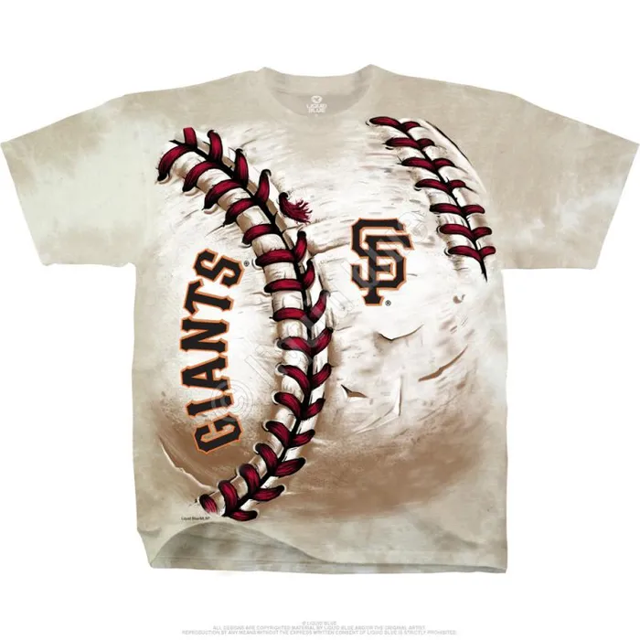 Liquid Blue TShirt Men San Francisco Giants Hardball TieDye TShirt