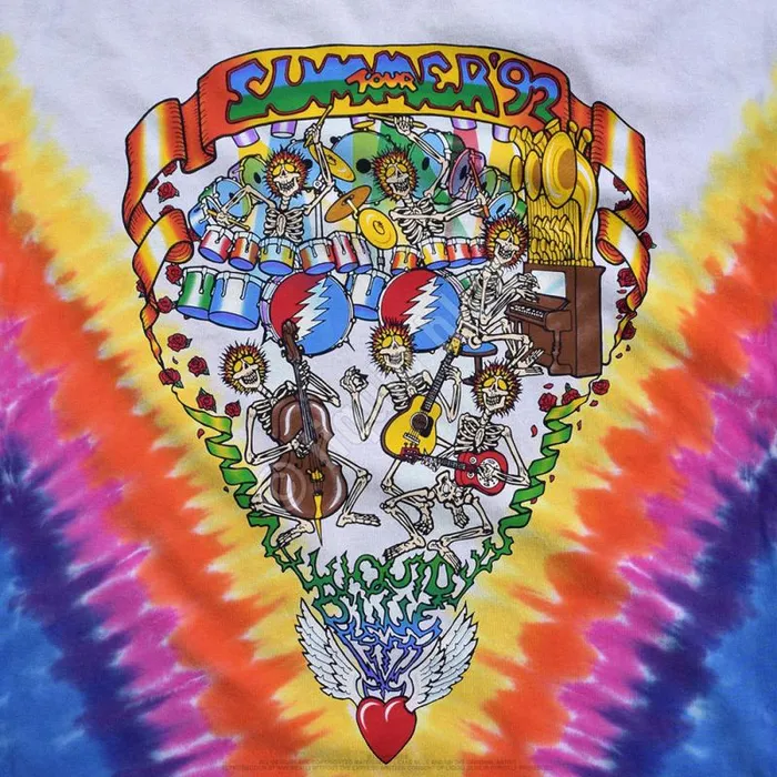 Liquid Blue TShirt Men Summer Tour 92 TieDye TShirt