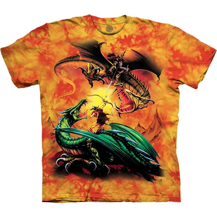 Liquid Blue TShirt Men The Duel Classic Cotton TShirt