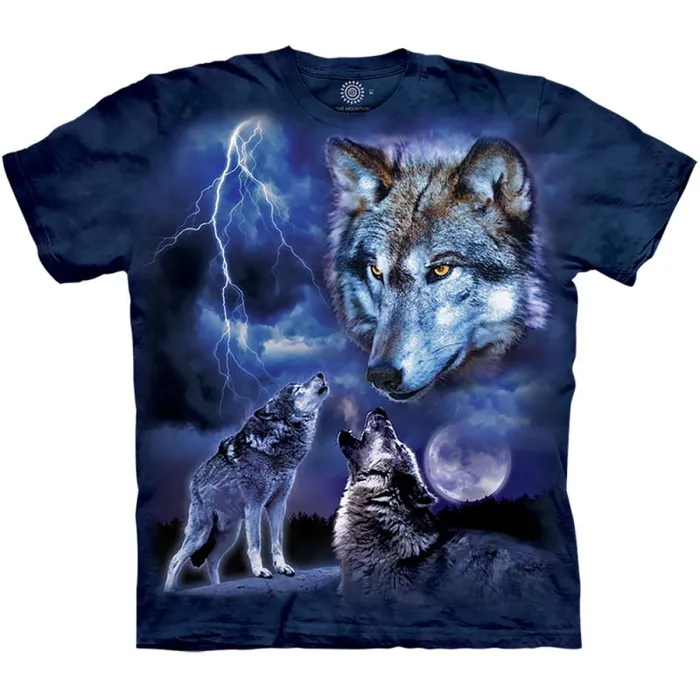 Liquid Blue TShirt Men Wolves Of The Storm Classic Cotton TShirt