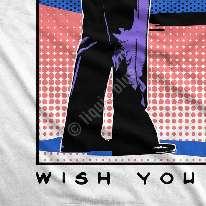 Liquid Blue TShirt Men WYWH Pop Art White TShirt