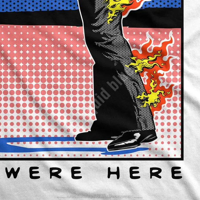 Liquid Blue TShirt Men WYWH Pop Art White TShirt