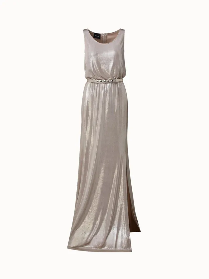 Liquid Jersey Sleeveles Gown Gold Women Akris Dresses
