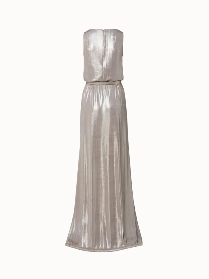 Liquid Jersey Sleeveles Gown Gold Women Akris Dresses