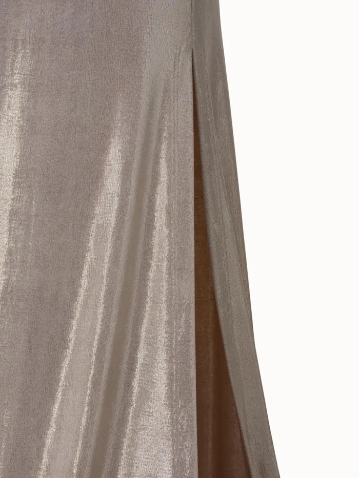 Liquid Jersey Sleeveles Gown Gold Women Akris Dresses