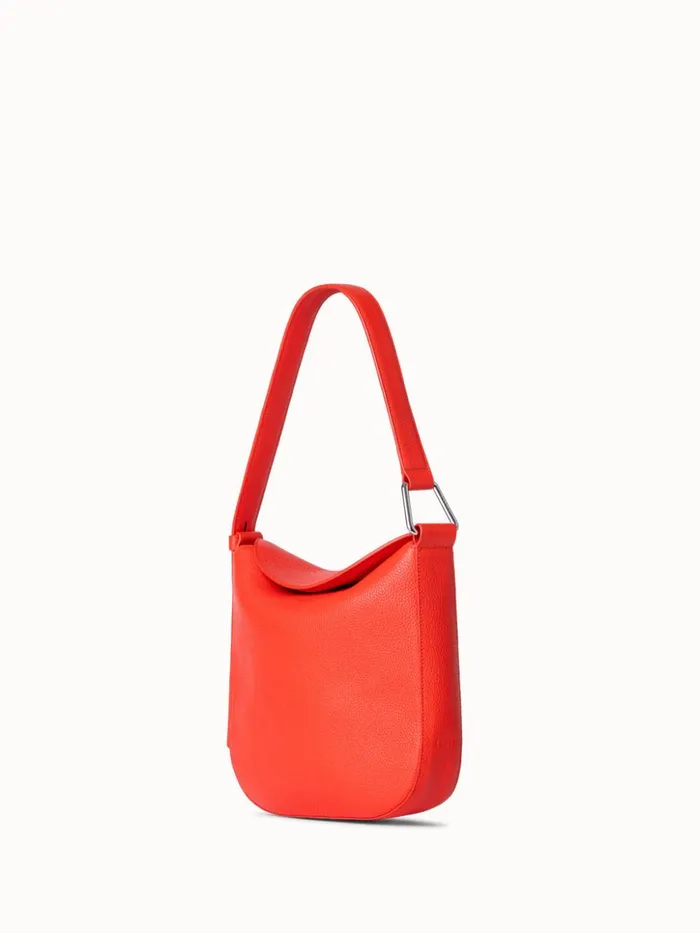 Little Anna Hobo In Alcecalf Leather Tangerine Women Akris Shoulder Bags