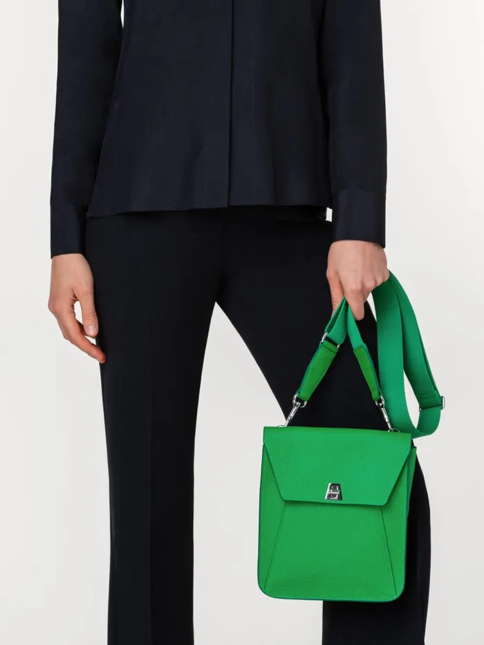 Little Anouk Messenger Bag In Leather Bamboo Women Akris Crossbody Bags