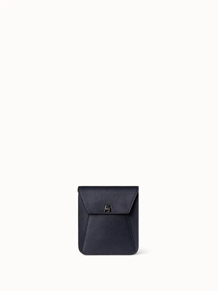 Little Anouk Messenger In Calf Leather Denim Women Akris Crossbody Bags