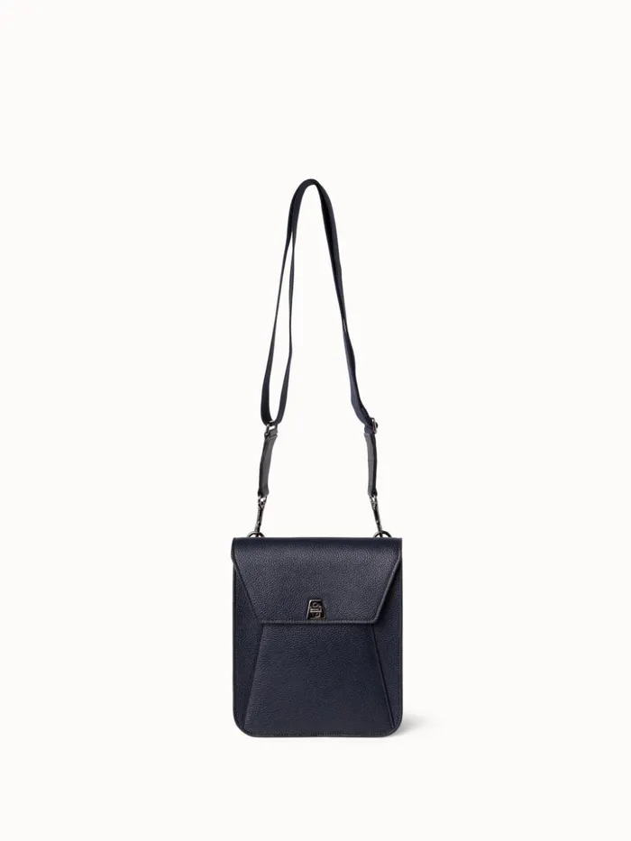 Little Anouk Messenger In Calf Leather Denim Women Akris Crossbody Bags