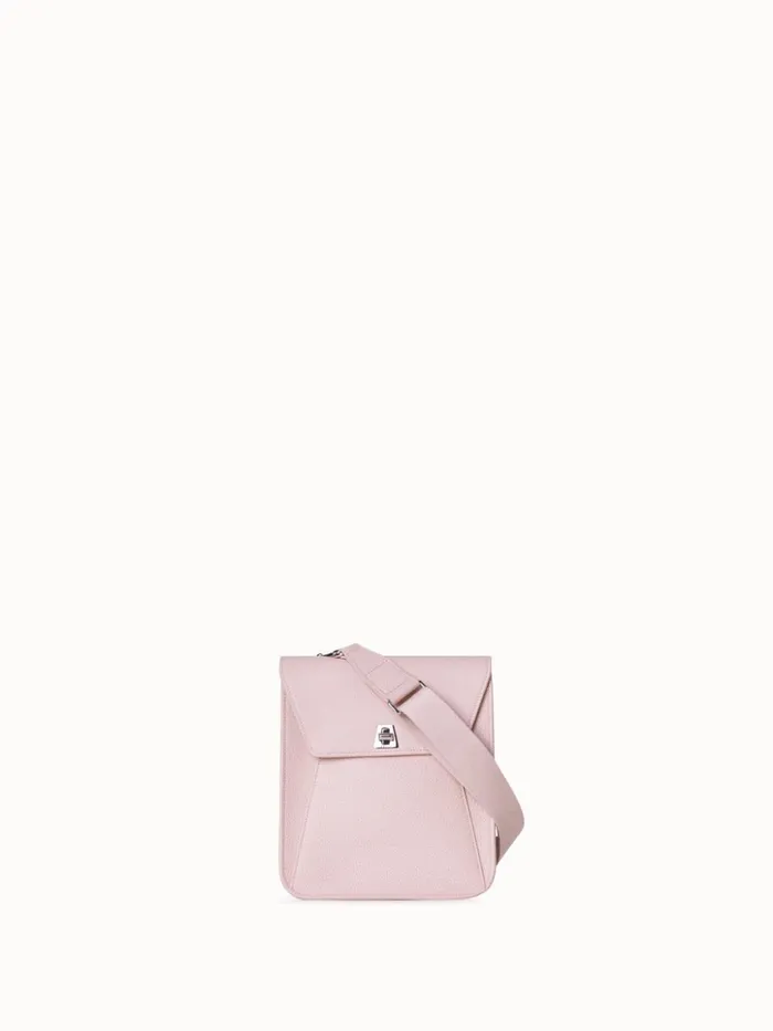 Little Anouk Messenger In Calf Leather Pale Rose Women Akris Mini Bags