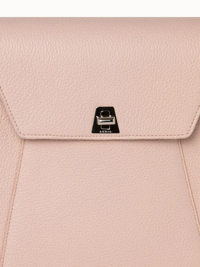 Little Anouk Messenger In Calf Leather Pale Rose Women Akris Mini Bags