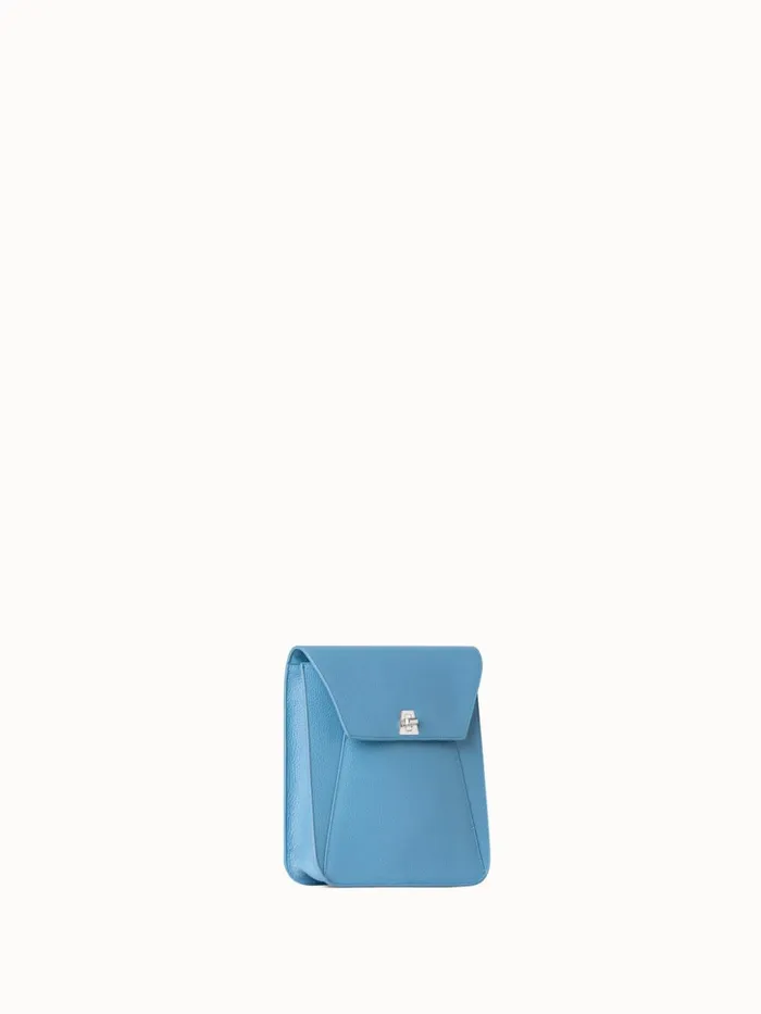 Little Anouk Messenger In Calf Leather Sky Women Akris Messenger Bags