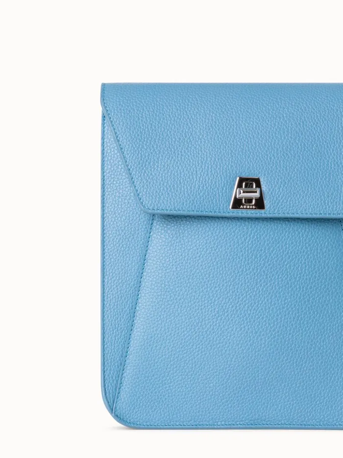 Little Anouk Messenger In Calf Leather Sky Women Akris Messenger Bags