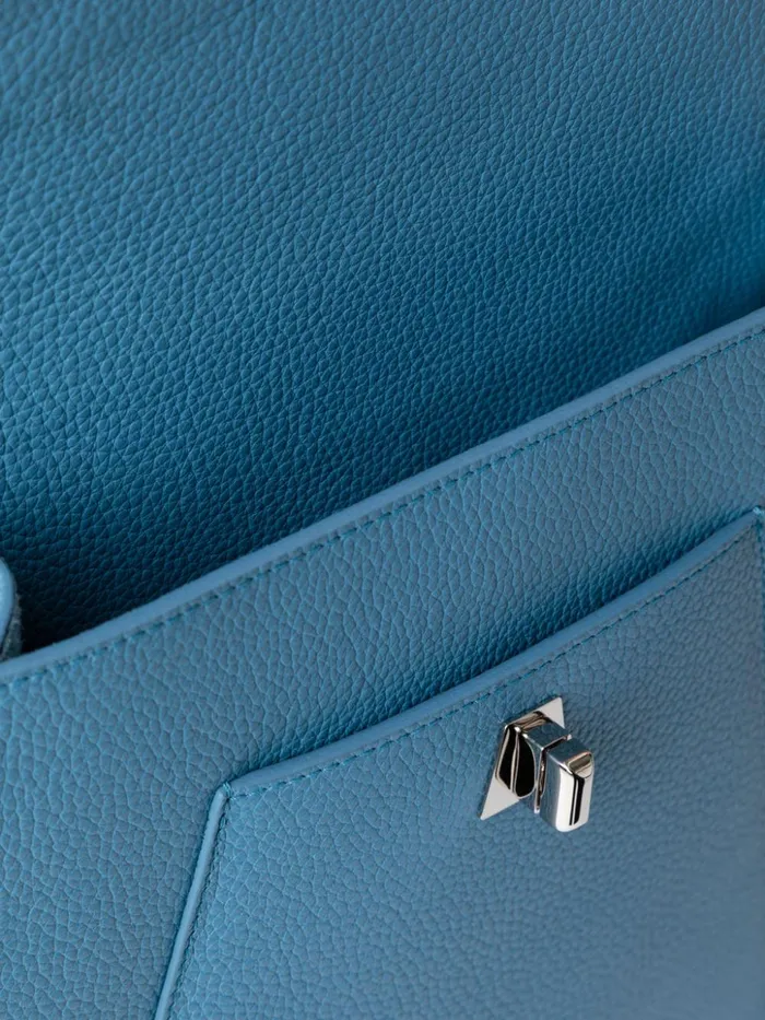 Little Anouk Messenger In Calf Leather Sky Women Akris Messenger Bags