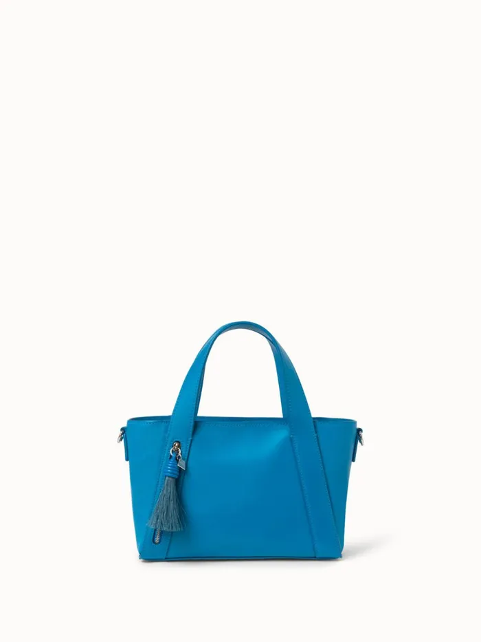 Little Handbag In Softcalf Peacock Women Akris Top Handle Bags