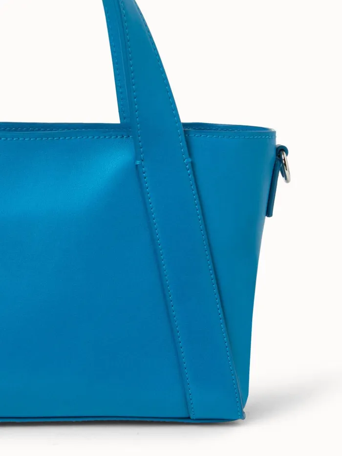 Little Handbag In Softcalf Peacock Women Akris Top Handle Bags