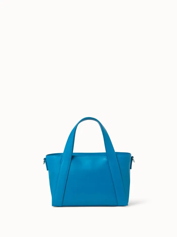 Little Handbag In Softcalf Peacock Women Akris Top Handle Bags