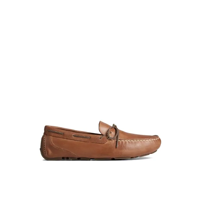 Loafers and Oxfords Men Sperry Davenport Deboss Leather 1Eye Driver Medium Beige