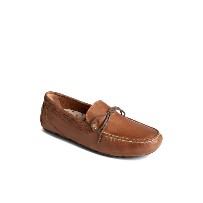 Loafers and Oxfords Men Sperry Davenport Deboss Leather 1Eye Driver Medium Beige